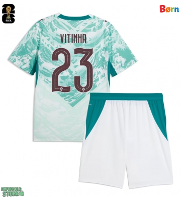 Portugal Vitinha #23 Replika Babytøj Udebanesæt Børn VM 2026 Kortærmet (+ Korte bukser)